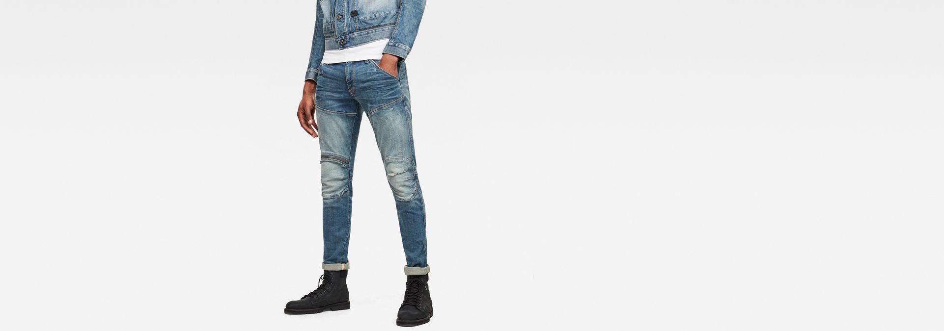 Heren Kleding voor voor Jeans voor Skinny jeans G-Star RAW Denim 5620 3d Zip Knee Skinny Jeans in het Blauw voor heren 