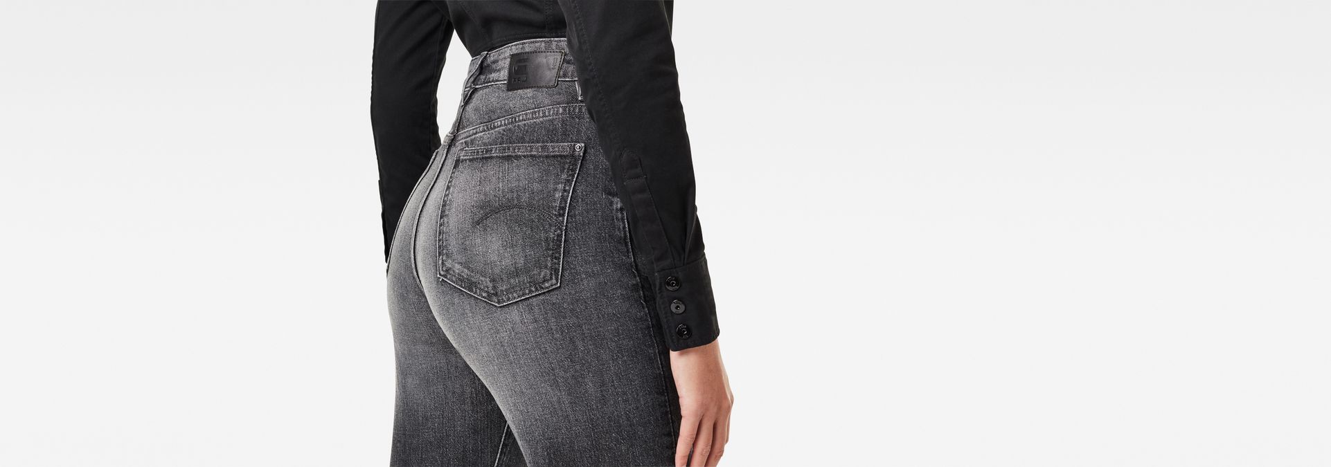 raw edge black jeans