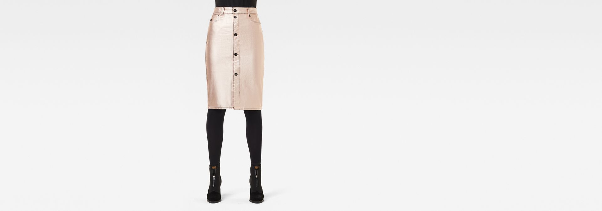 Noxer Button Pencil Skirt | メタリック | G-Star RAW®