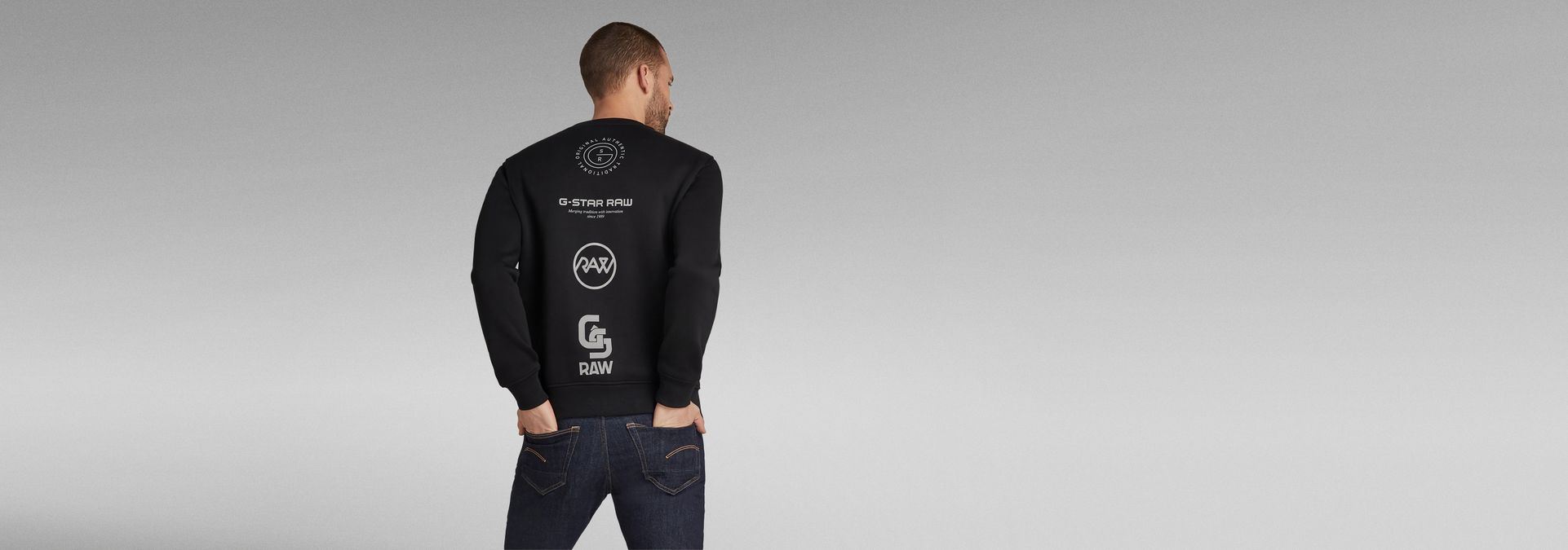 Multi Graphic Pocket Sweater | ブラック | G-Star RAW®