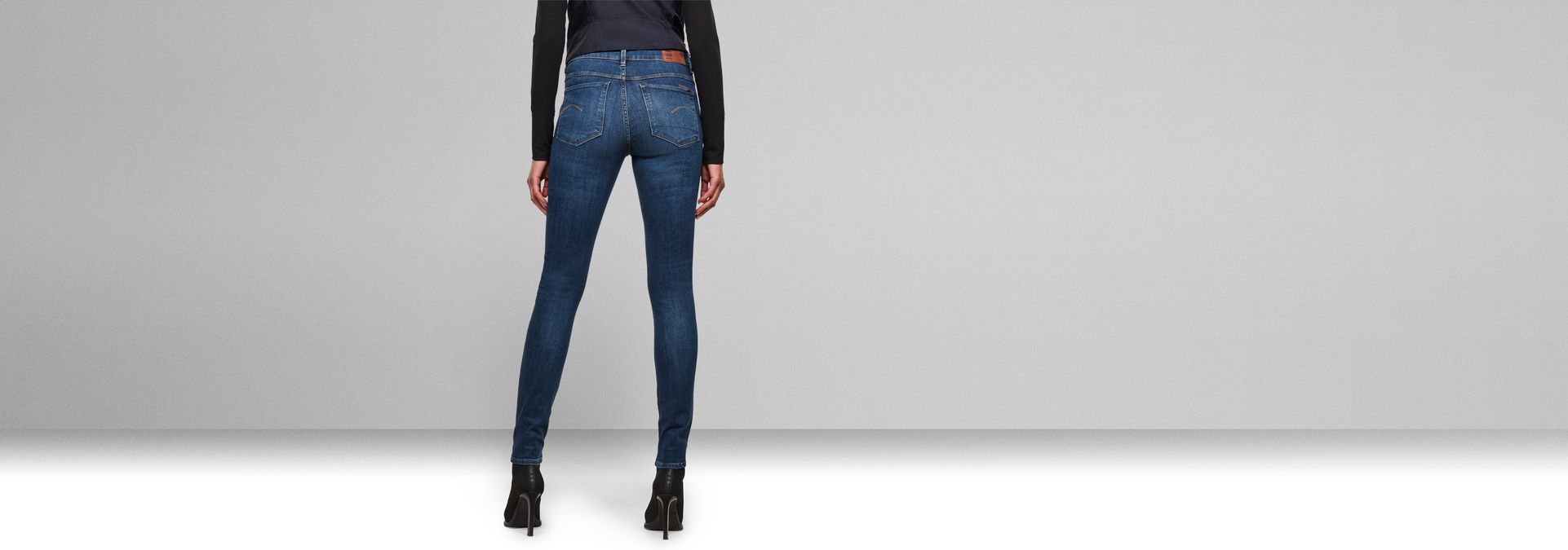 Jeans Skynny 3301 High Skinny WmnG-Star RAW in Denim di colore Blu Donna Abbigliamento da Jeans da Jeans skinny 