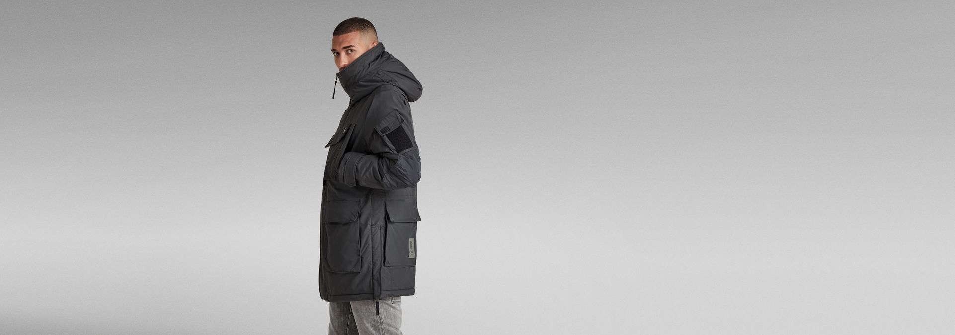 G-Star RAW Denim Multi Pocket Parka for Men Mens Clothing Coats Parka coats 