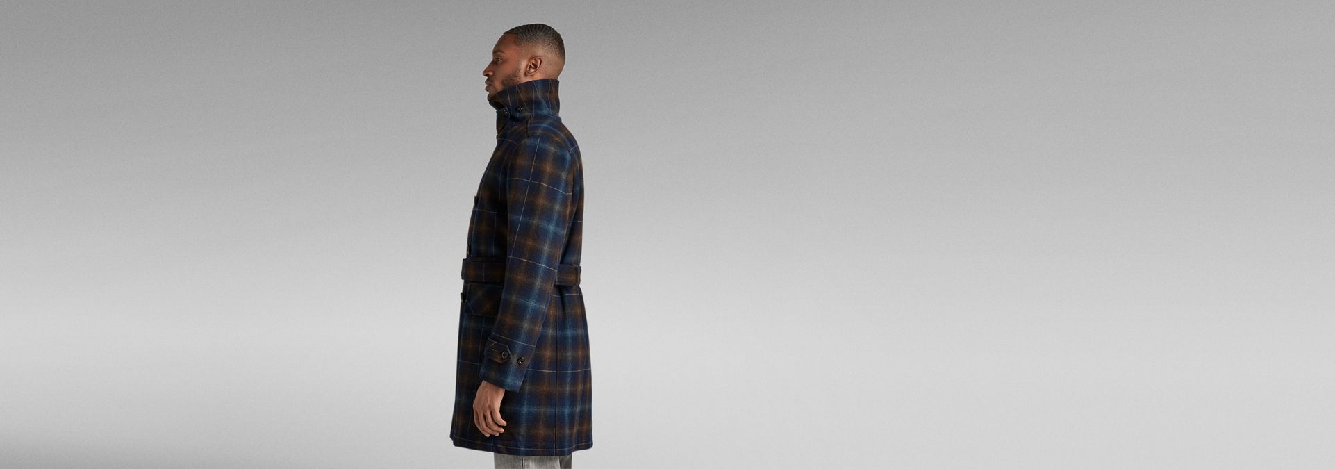 check wool coat