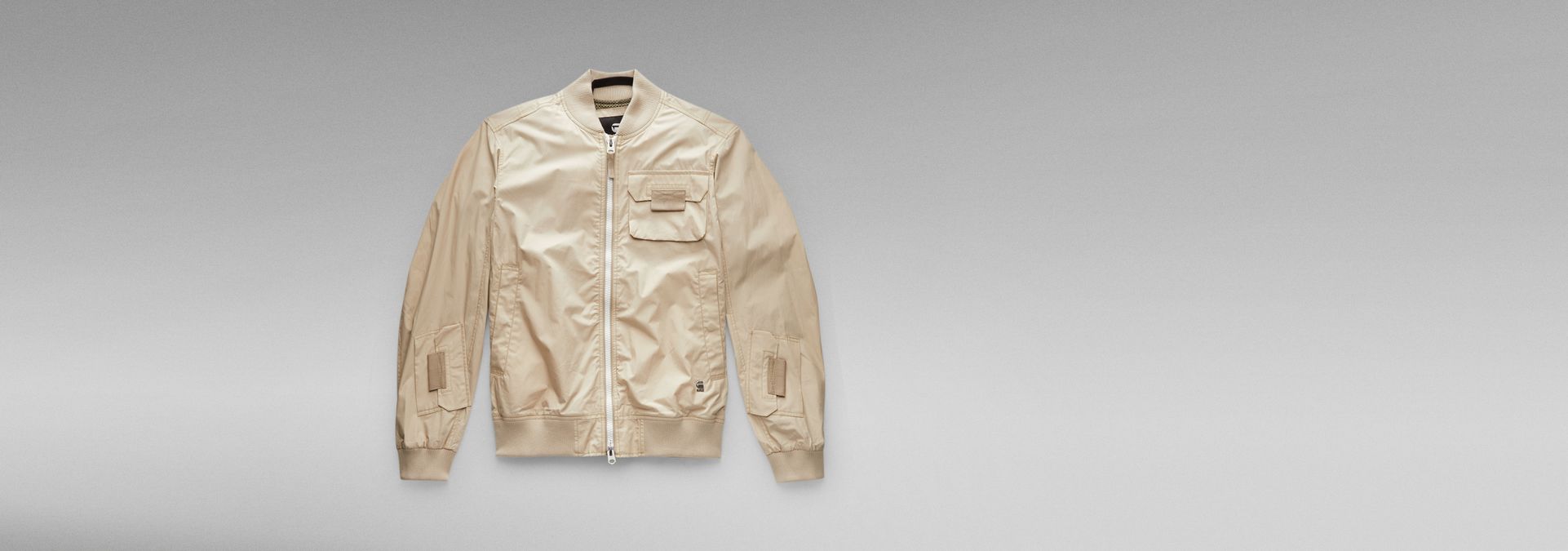 Chest Pockets Poplin Bomber Jacket | ベージュ | G-Star RAW®