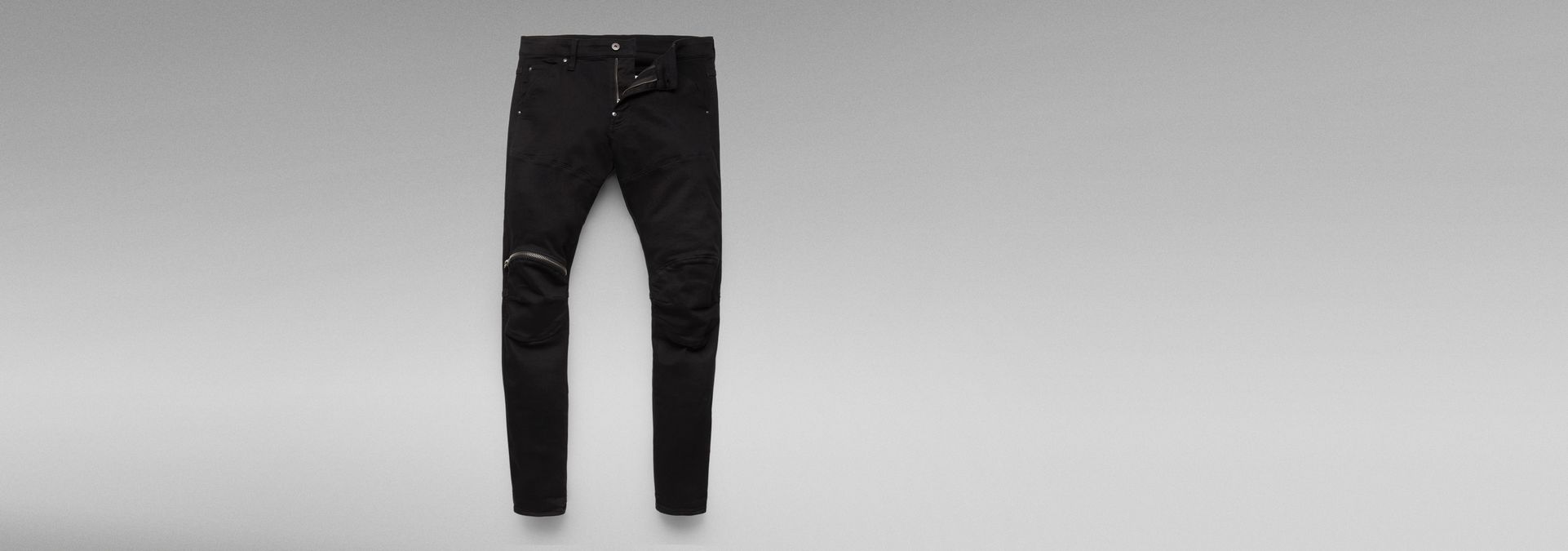 5620 3D Zip Knee Skinny Jeans | ブラック | G-Star RAW®