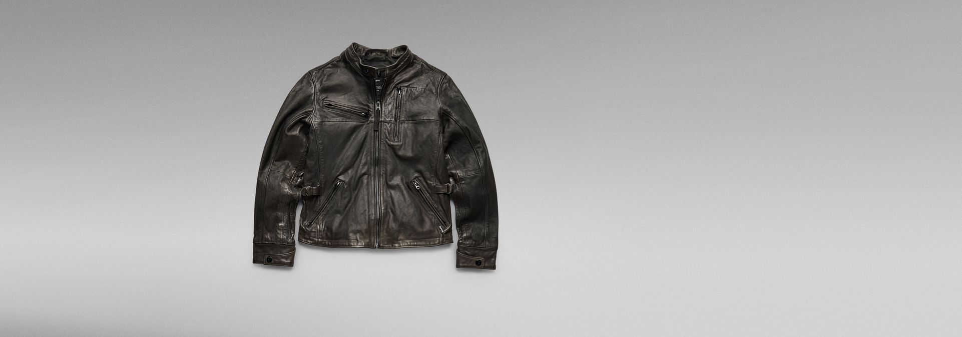 Leather Biker Jacket | グレー | G-Star RAW®