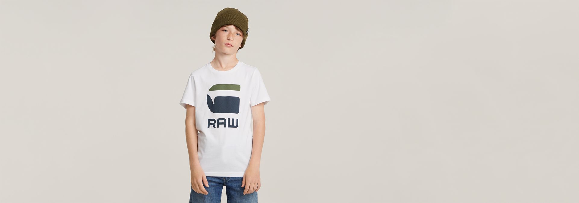 Mis zitten in de buurt Kinderen Logo T-Shirt | Kids - Boys | Wit | G-Star RAW®