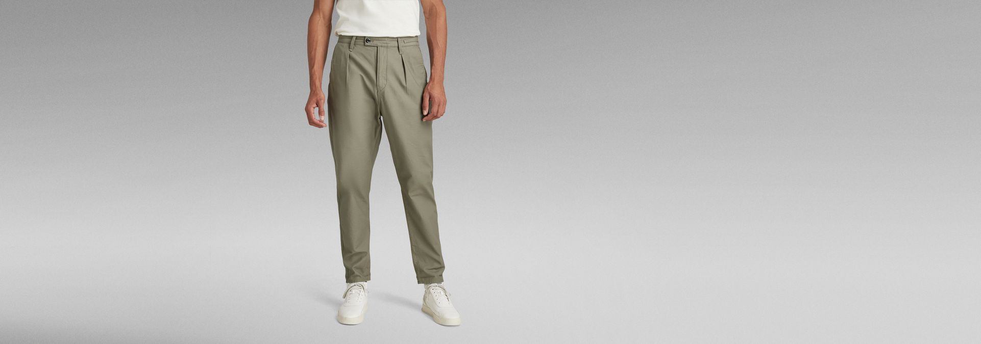 Pleated Relaxed Chino | Green G-Star RAW®