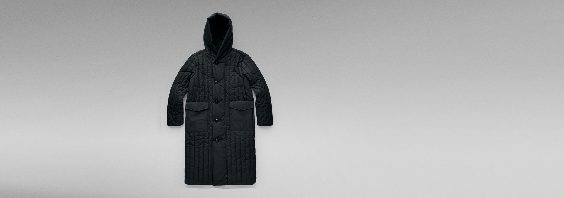 Long Puffer Vertical Quilted Jacket | Grey | G-Star RAW®