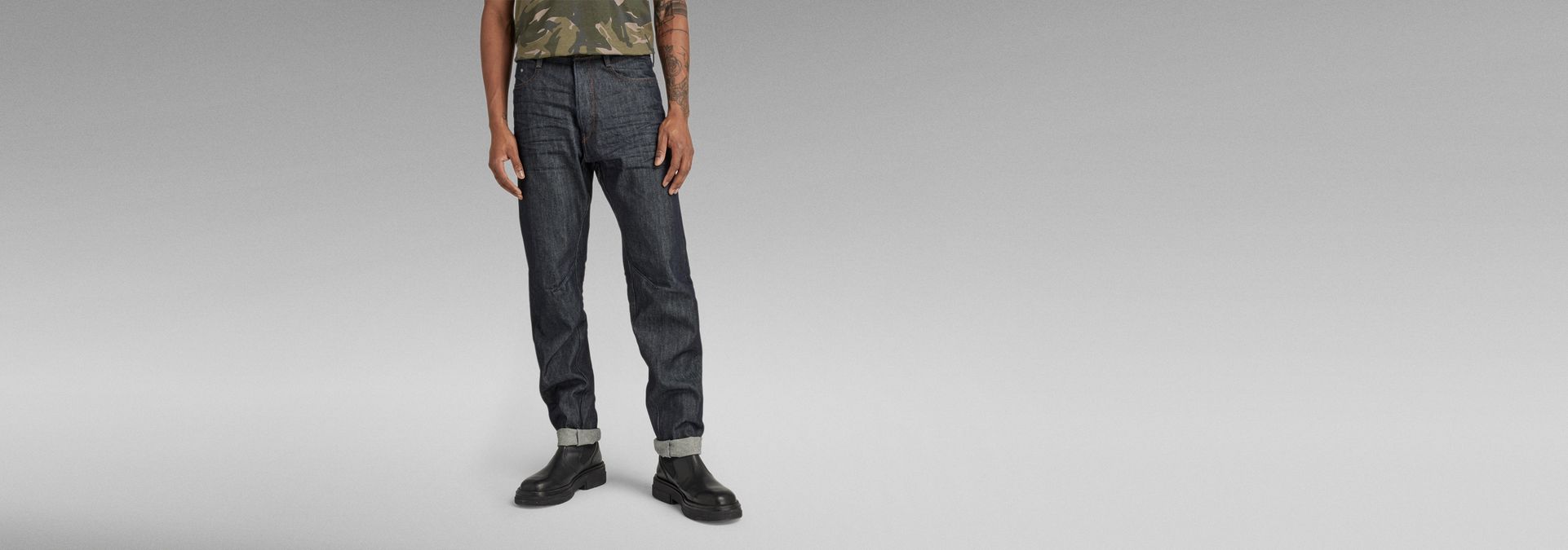 Gstar Arc 3D Sport Tapered Grey Rinn Trainer Jeans