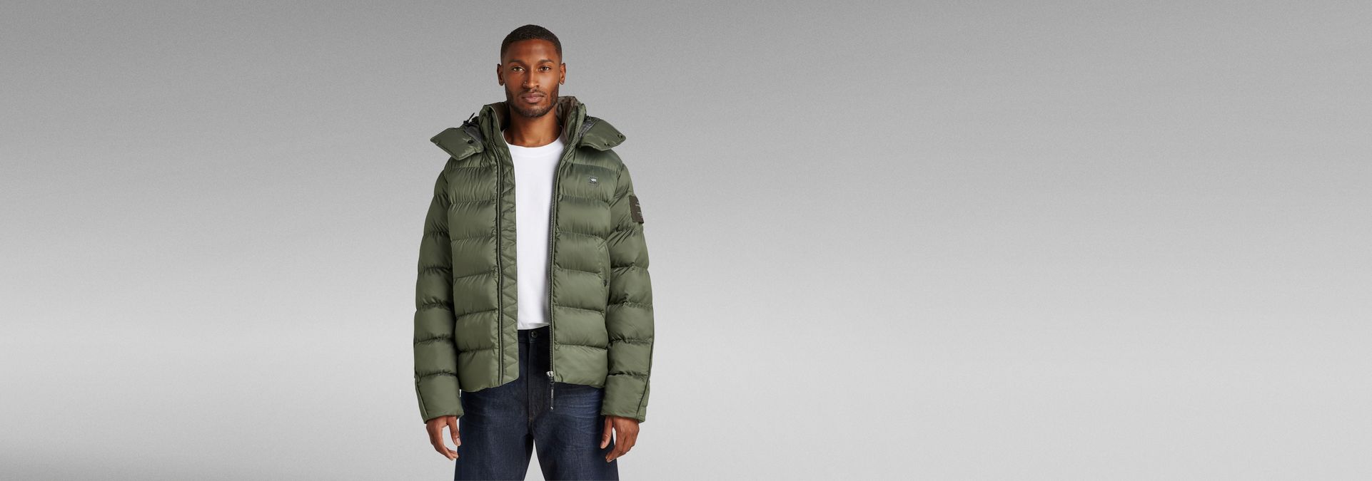 G - Whistler Padded Hooded Jacket | Grey | G-Star RAW® AU