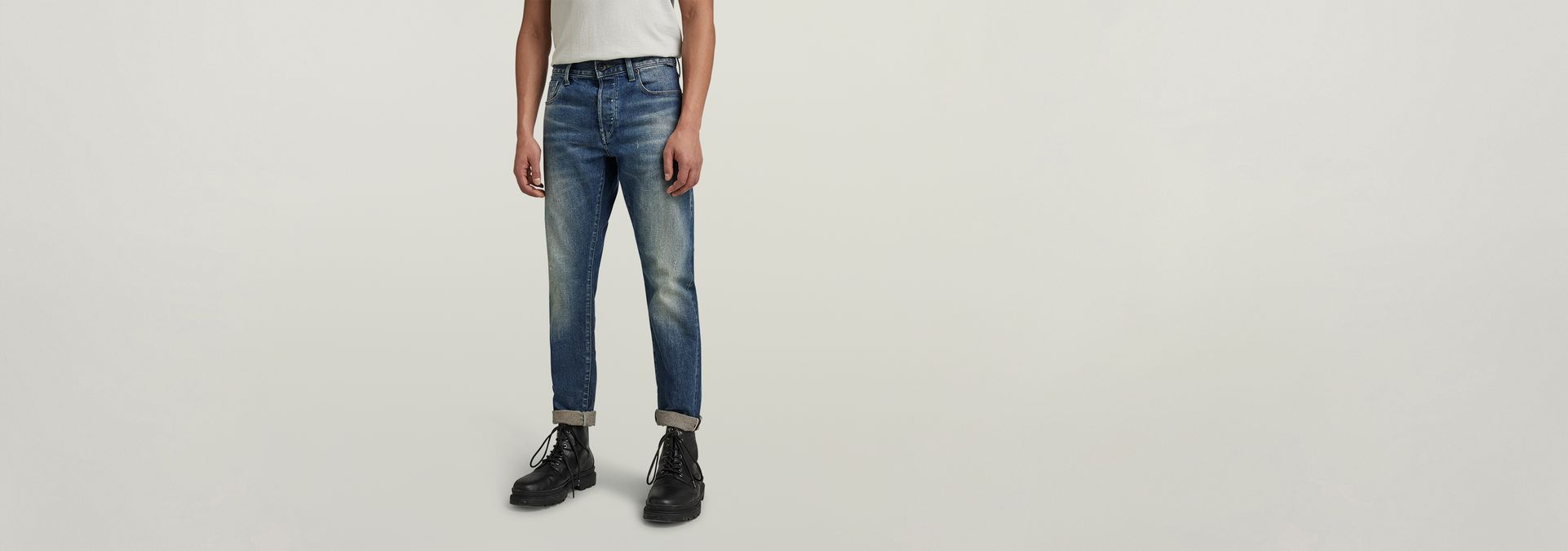 3301 Slim Selvedge Jeans | Medium blue | G-Star RAW® US