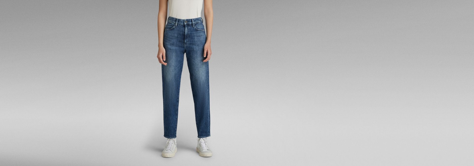 Janeh Ultra High Mom Ankle Jeans | Medium blue | G-Star RAW® US