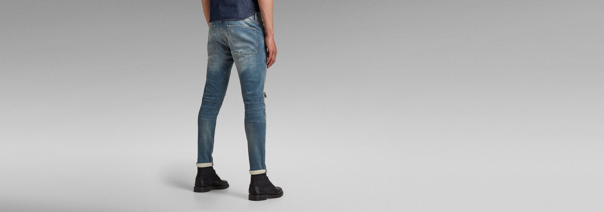 5620 3D Zip Knee Skinny Jeans | Medium blue | G-Star RAW®