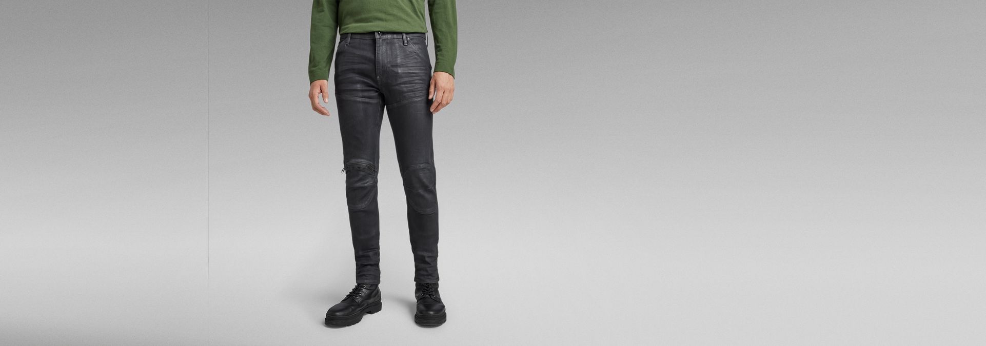 5620 3D Zip Knee Skinny Jeans | Grey | G-Star RAW® CA