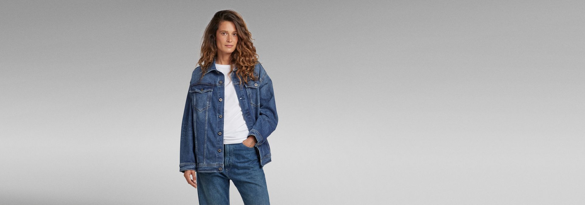 Oversized Denim Jacket Medium blue GStar RAW®