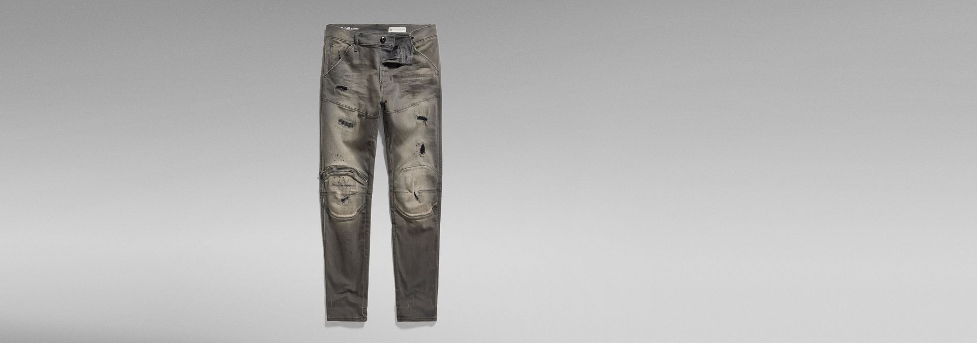 5620 3D Zip Knee Skinny Jeans Grey GStar RAW®