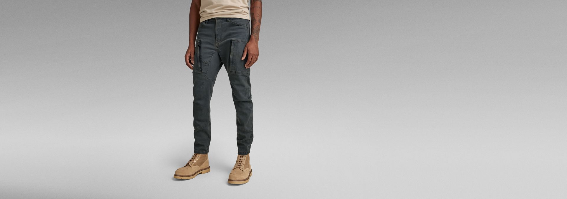 Premium Denim Cargo 3D Skinny Jeans | Grey | G-Star RAW® CA