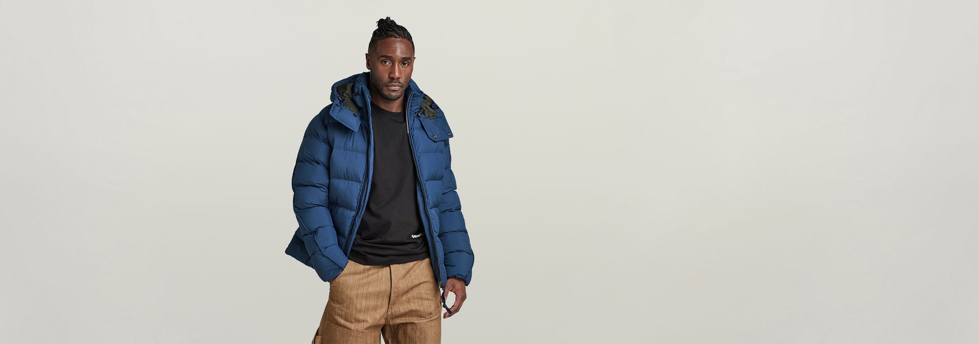 G-STAR RAW Parka G-Whistler Padded Hooded para Hombre, Azul (Rank Blue  D20102-D199-868), XS: : Moda