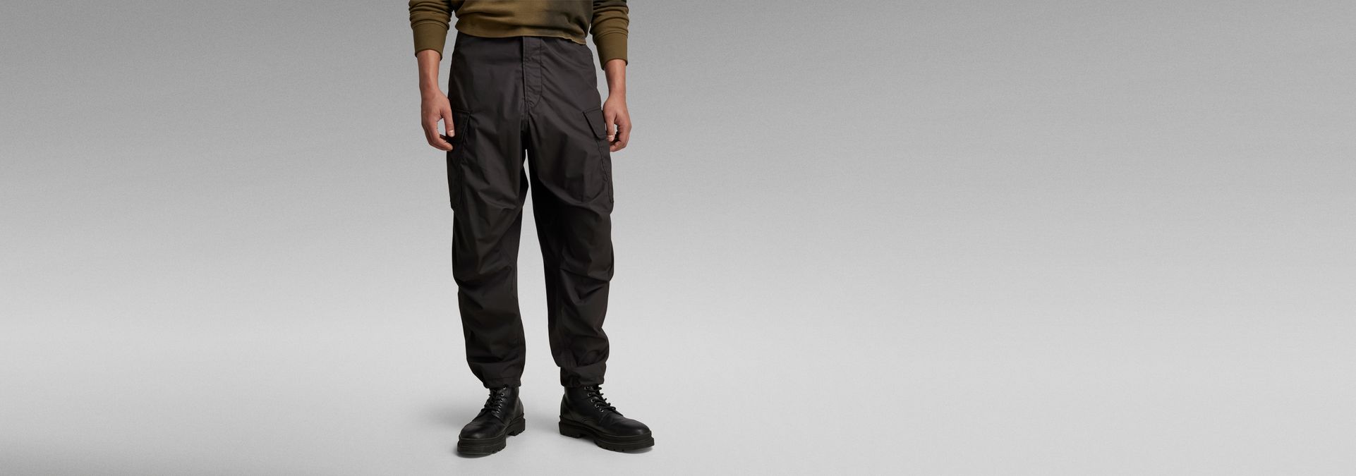 g star raw balloon cargo pants relaxed tapered black