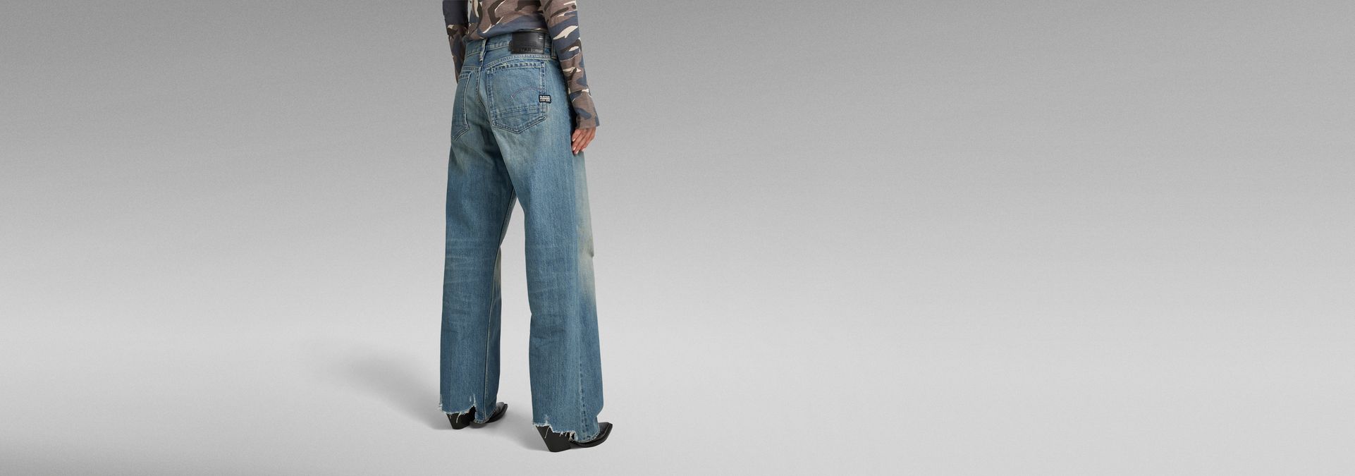 Premium Judee Destroyed Loose Jeans | Medium blue | G-Star RAW®