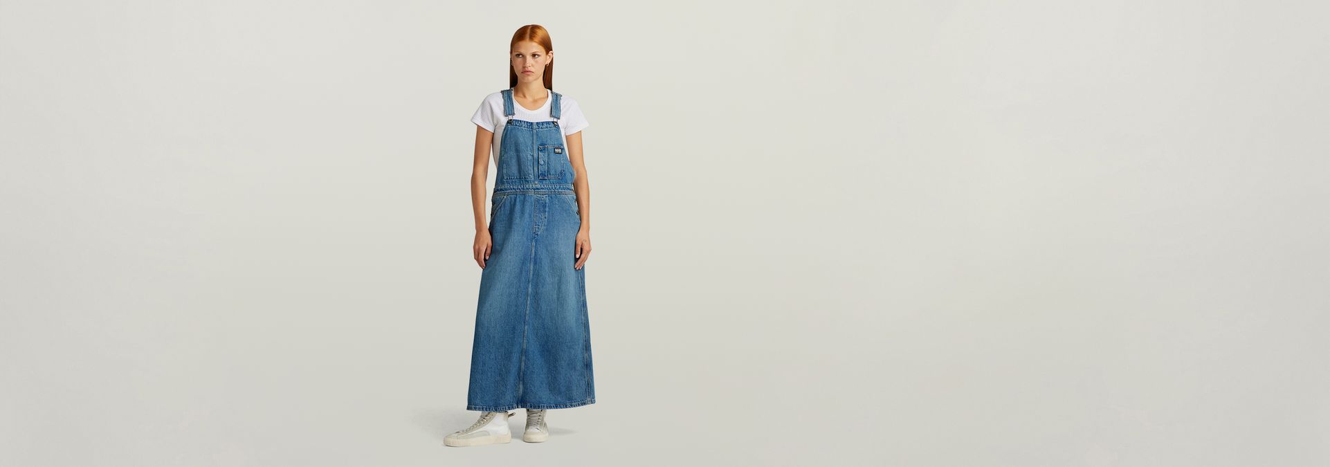 Dungaree Dress | Medium blue | G-Star RAW® US