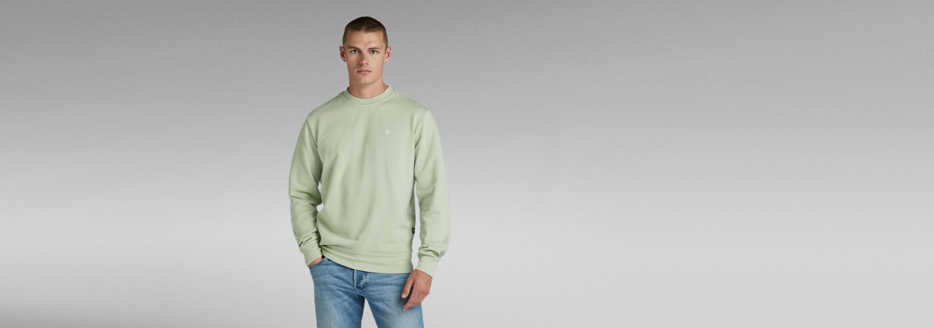 Overdyed Regular Sweater | Green | G-Star RAW® GB