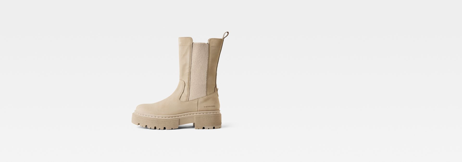 Kafey Platform High Chelsea Nubuck Boots Beige G Star RAW CA