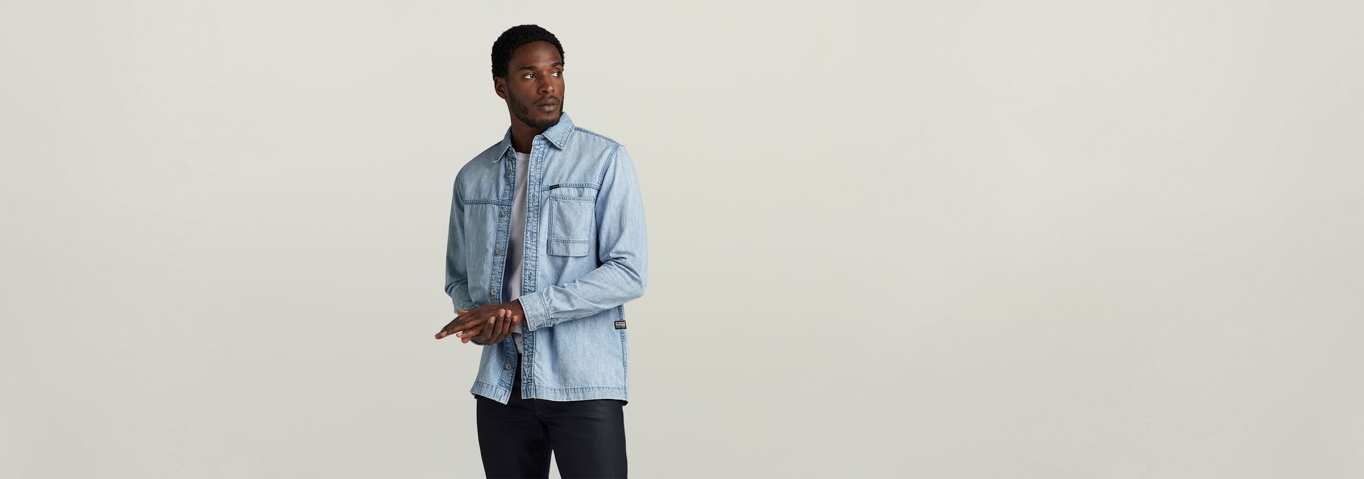 G star on sale raw denim shirt