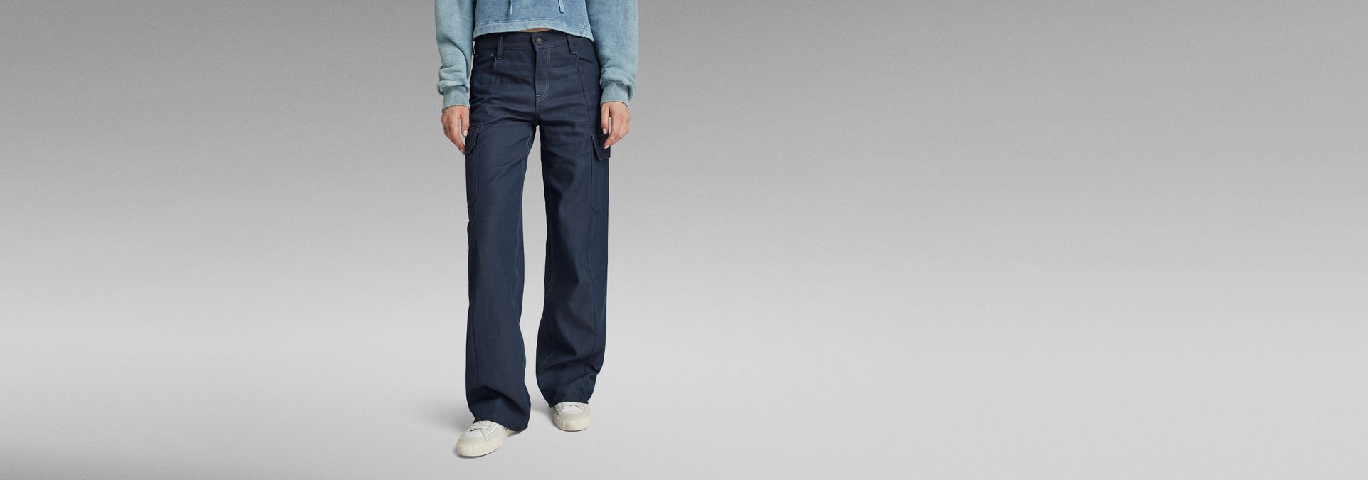 RAW® | US Low blue Cargo Judee | G-Star Light Jeans Loose Waist