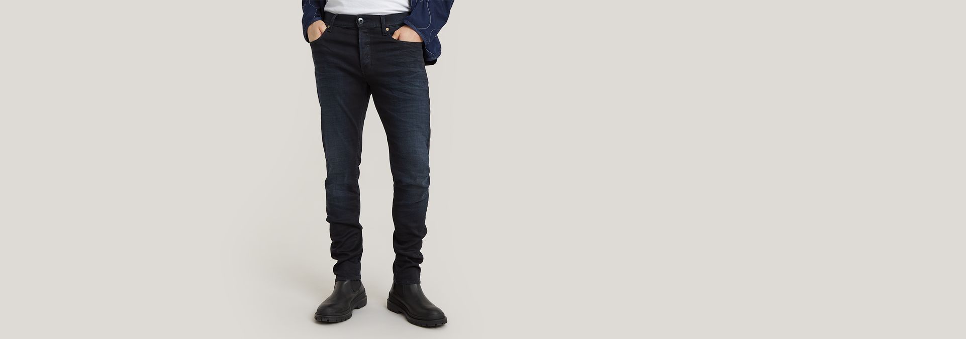Premium 3301 Slim Selvedge Jeans | Dark blue | G-Star RAW® US