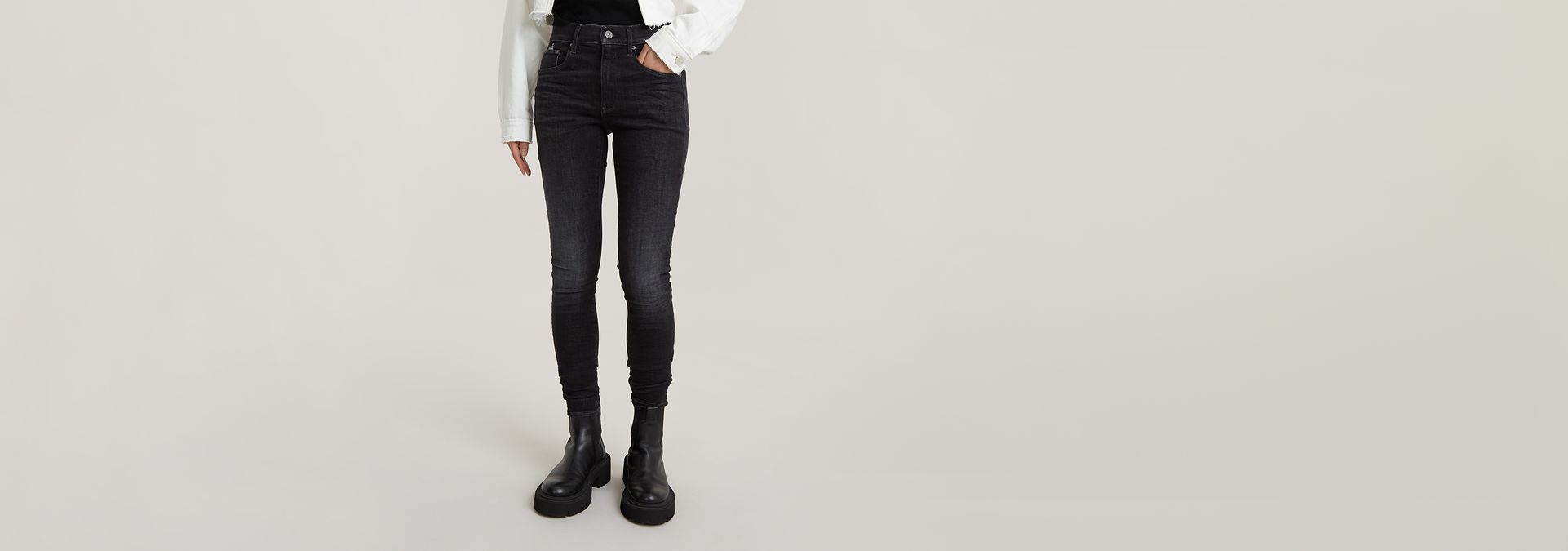 3301 High Skinny Jeans | Black | G-Star RAW® JP