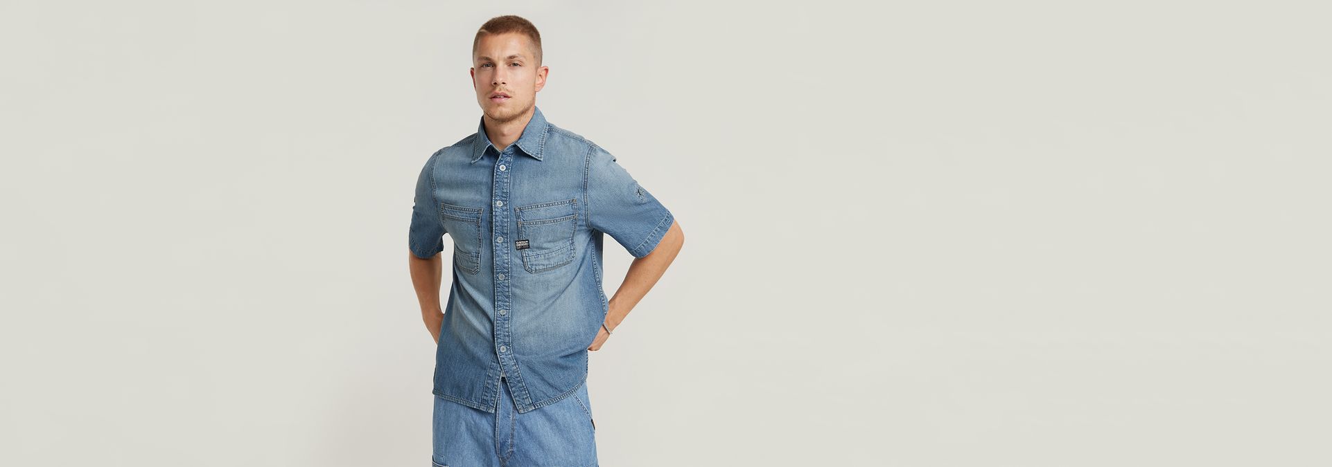 Slanted Double Pocket Regular Shirt