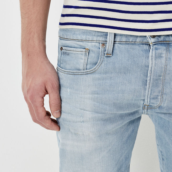 3301 tapered jeans light aged clearance