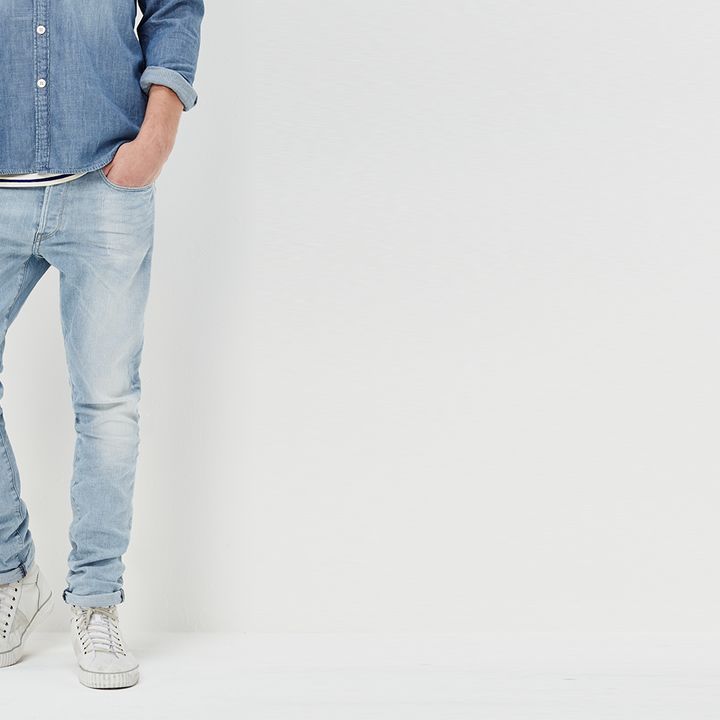 3301 tapered jeans light aged store