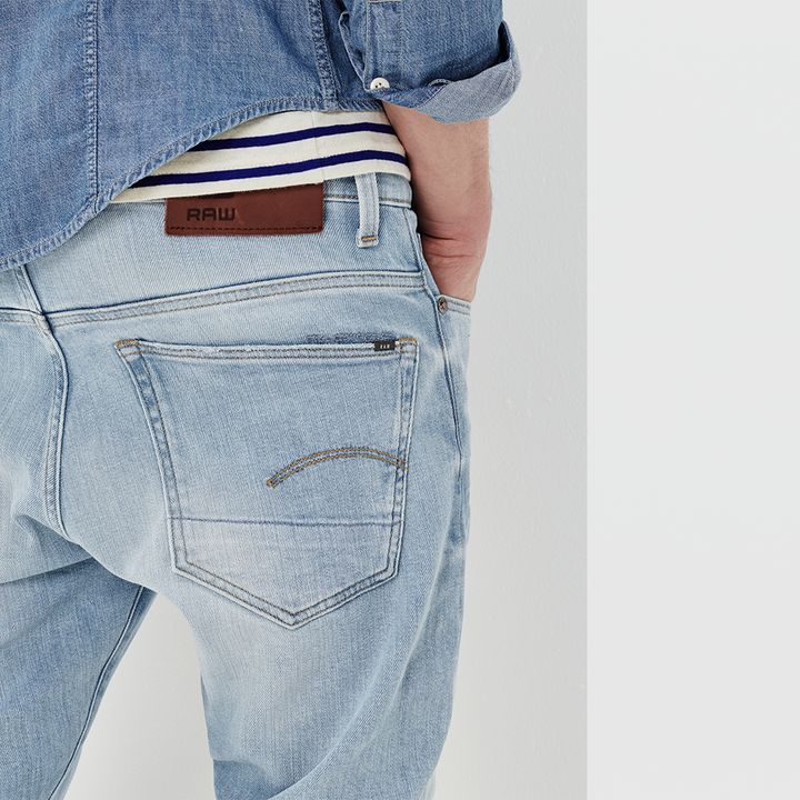 3301 tapered jeans light aged deals
