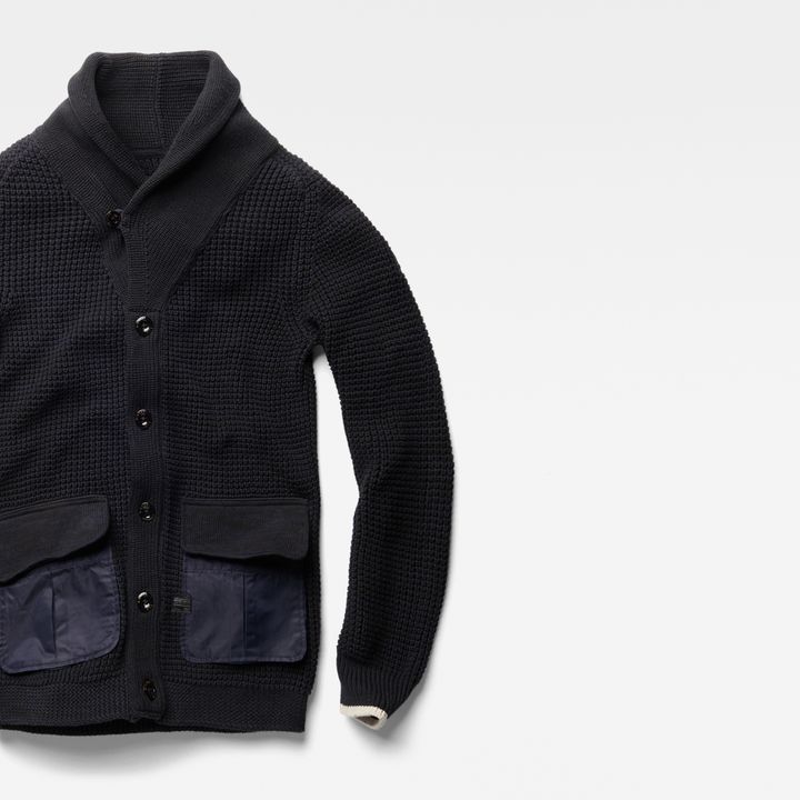 Filler Shawl Cardigan Knit Dark blue G STAR IE