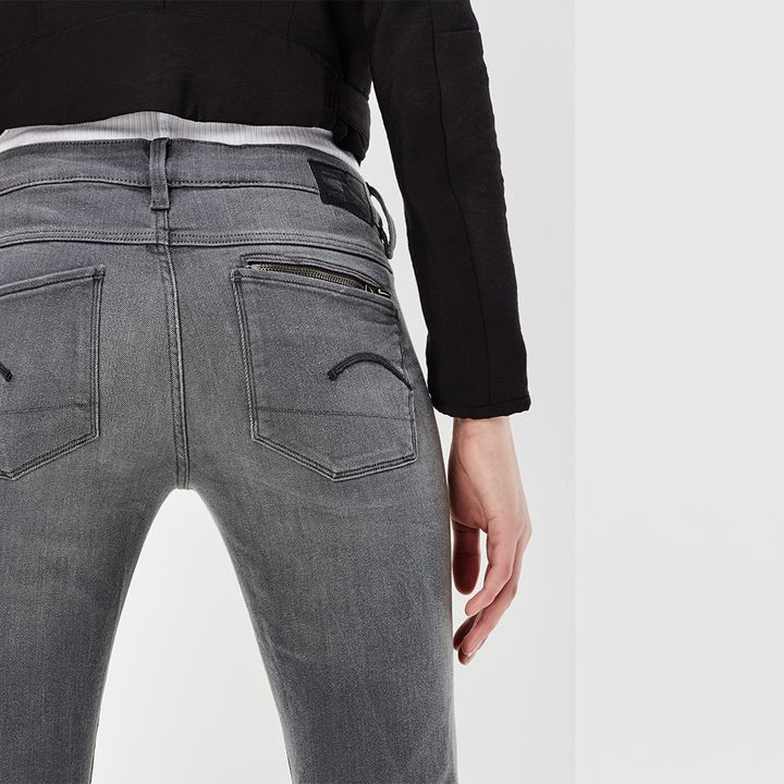Attacc Mid Waist Straight Jeans Grey G STAR GB