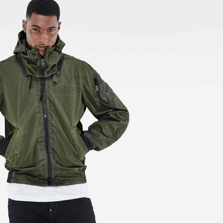 Submarine Hooded Bomber Green G STAR US