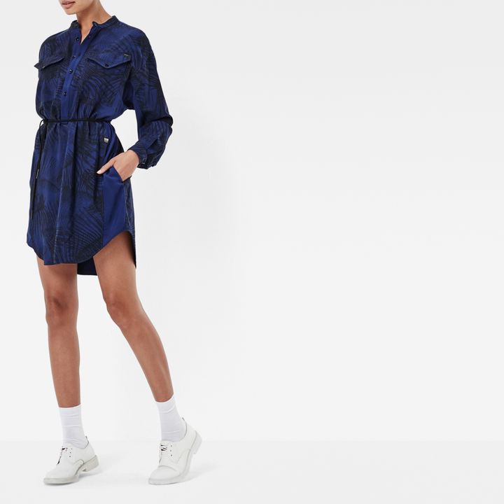 Rovic Boyfriend Shirt Dress Blue G STAR US