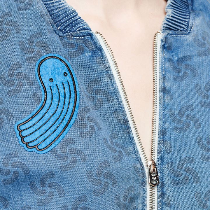 Raw For The Oceans Cropped Bomber Light blue G STAR AU