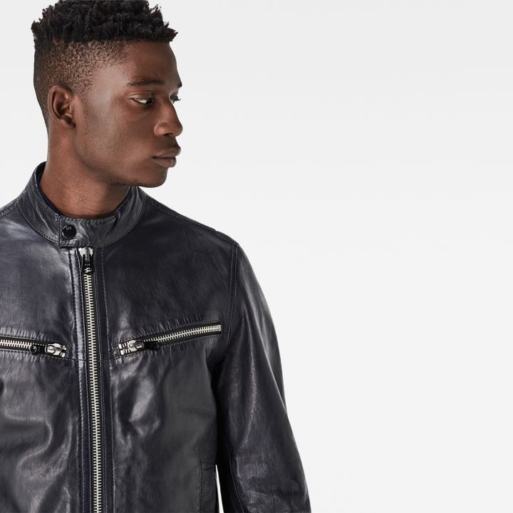 G star mower leather jacket store