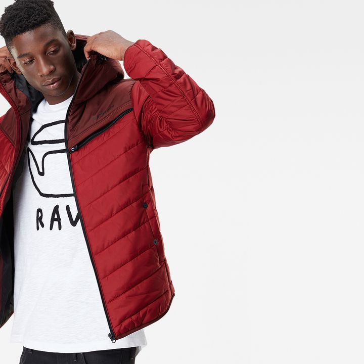 Attacc Hooded Overshirt Red G STAR IT