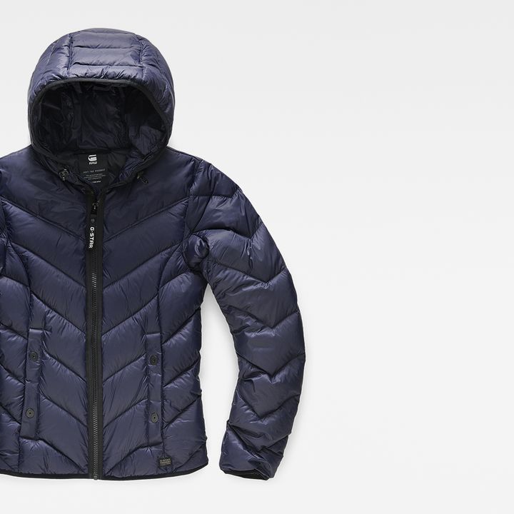Alaska Down Hooded Jacket Dark blue G STAR EE
