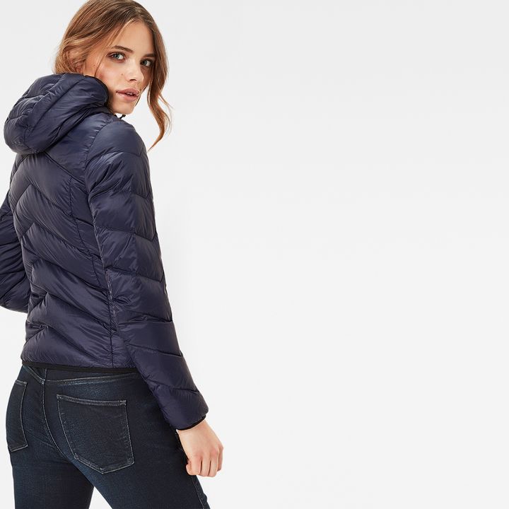 Alaska Down Hooded Jacket Dark blue G STAR US