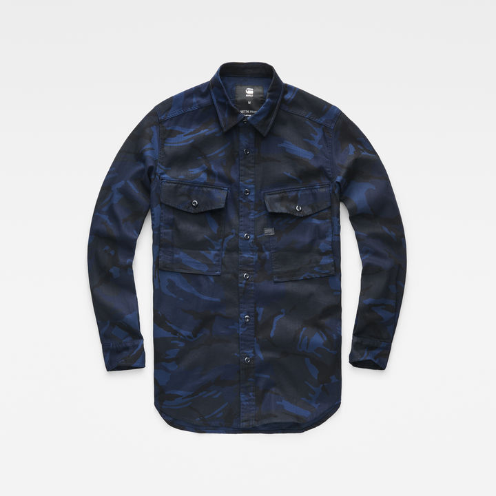 Type C Straight Long Shirt | Medium blue | G-STAR® US