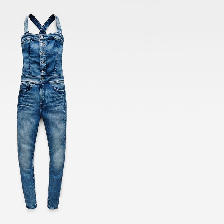 Lynn Pinafore Jumpsuit Medium blue G STAR AT