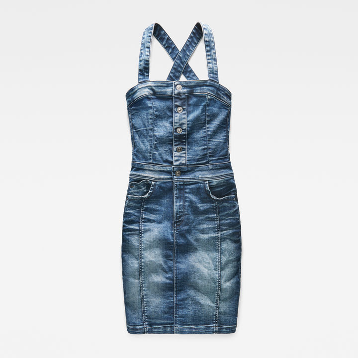Slim fit pinafore dress outlet