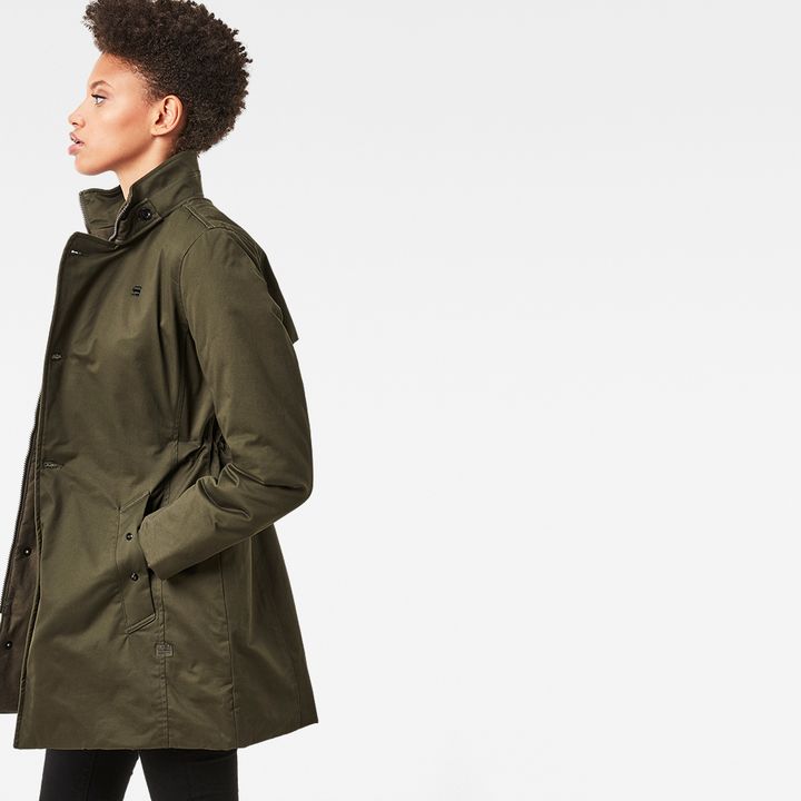 Minor Classic Padded Slim Trench Green G STAR CA
