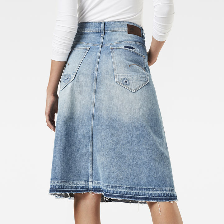 G-star arc denim a-line midi skirt clearance